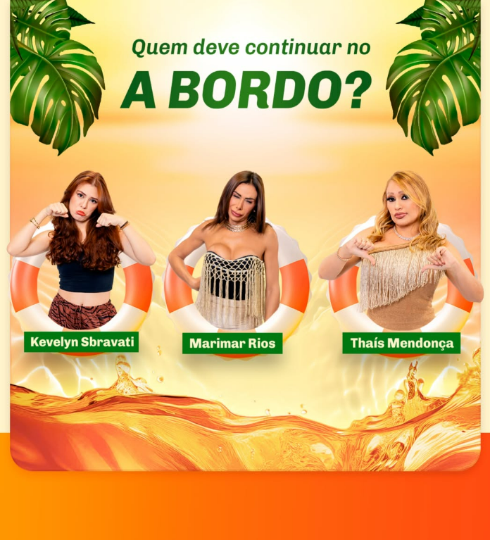 Tripulantes: Kevely, Marimar e Thaís estão na Boia - Reprodução: A Bordo 2025 - Acritica