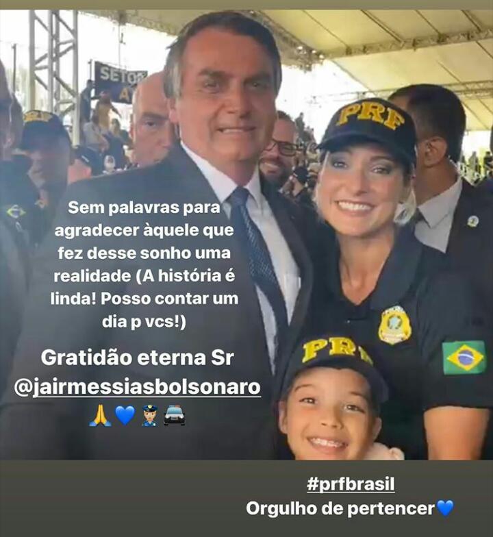 Silmara Miranda posou ao lado de Bolsonaro - Foto: Reprodução/ Instagram