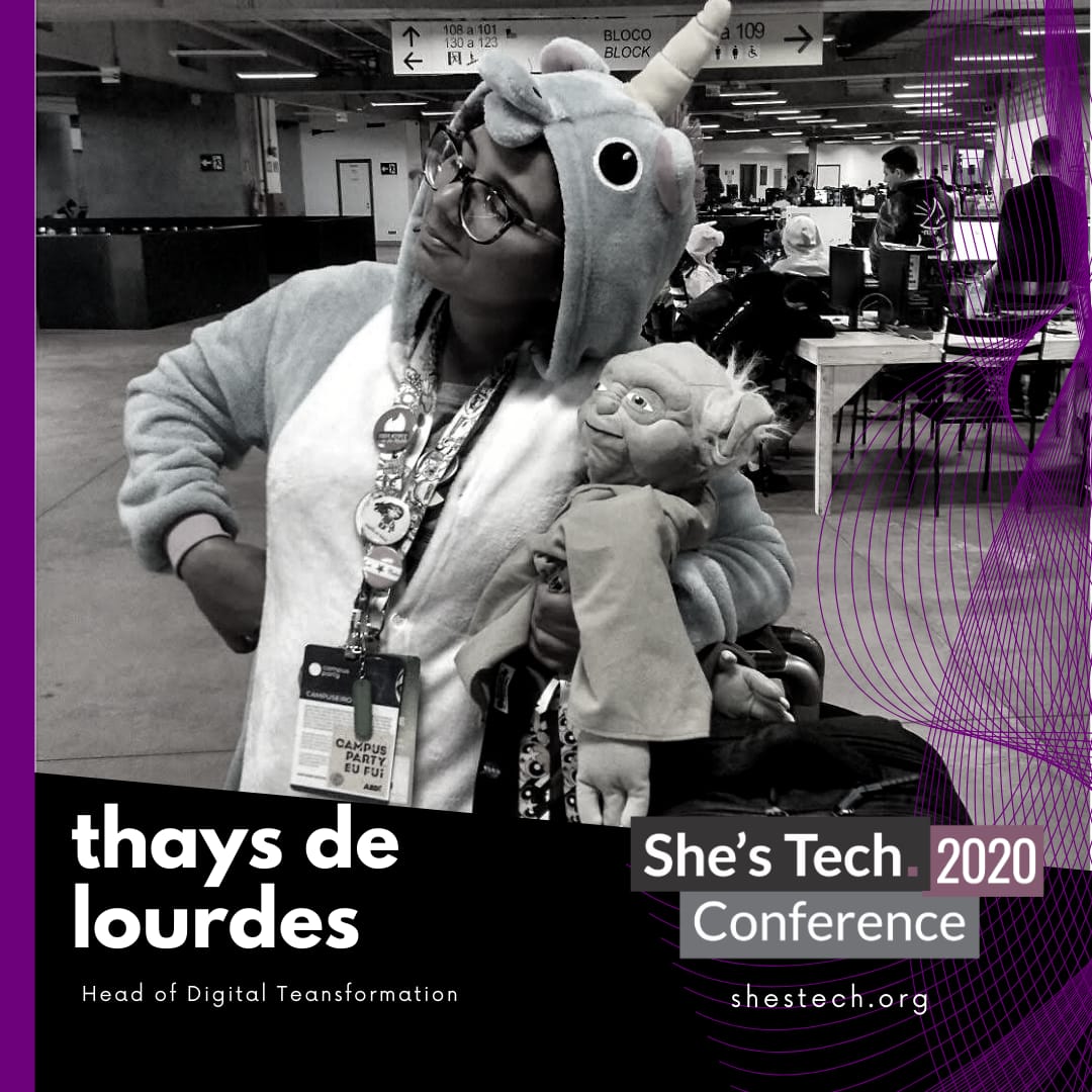 Thays de Lourdes debateu sobre Marketing na She's Tech 2020