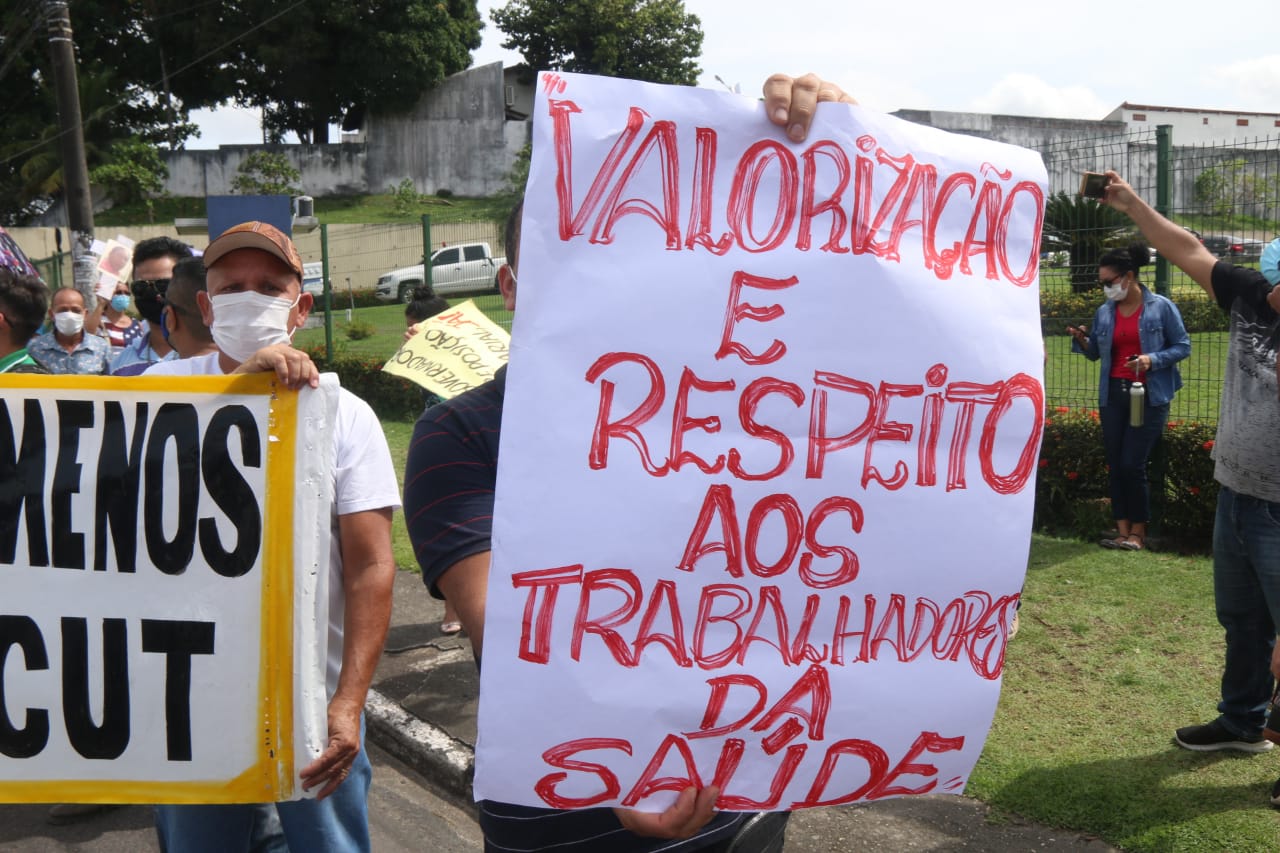 Protesto servidores da saúde - Foto: Jander Robson/ Portal do Holanda