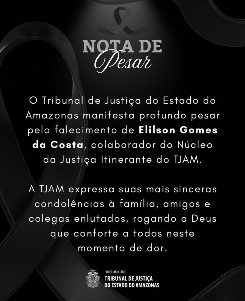 Nota do TJAM  - Foto: Divulgação