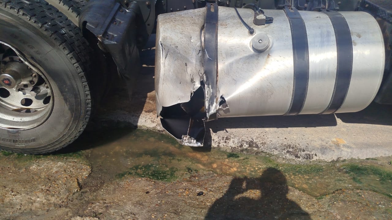 Tanque destruído - Foto: Divulgação 