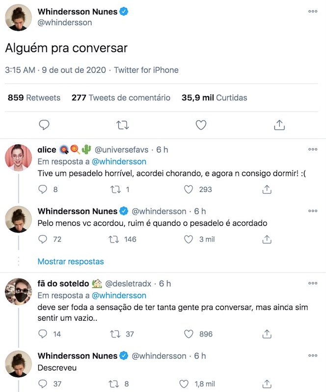 Tuíte Whindersson Nunes 