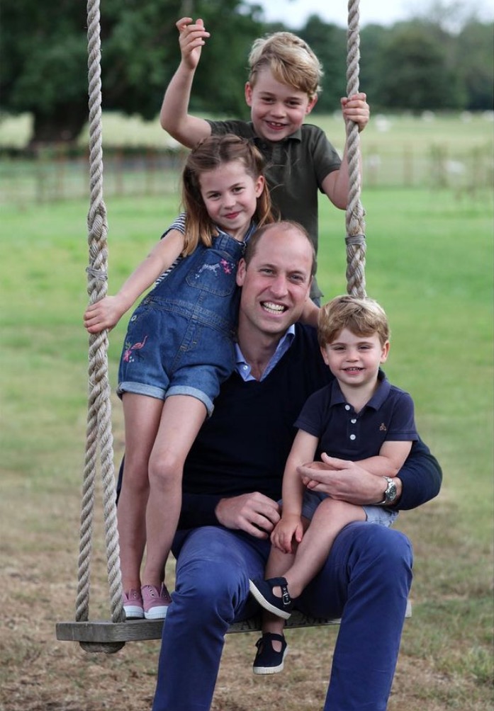 Príncipe William com os filhos George, Charlotte e Louis - Foto: Reprodução Instagram