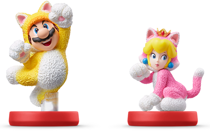 Amiibo de Mario e Peach 