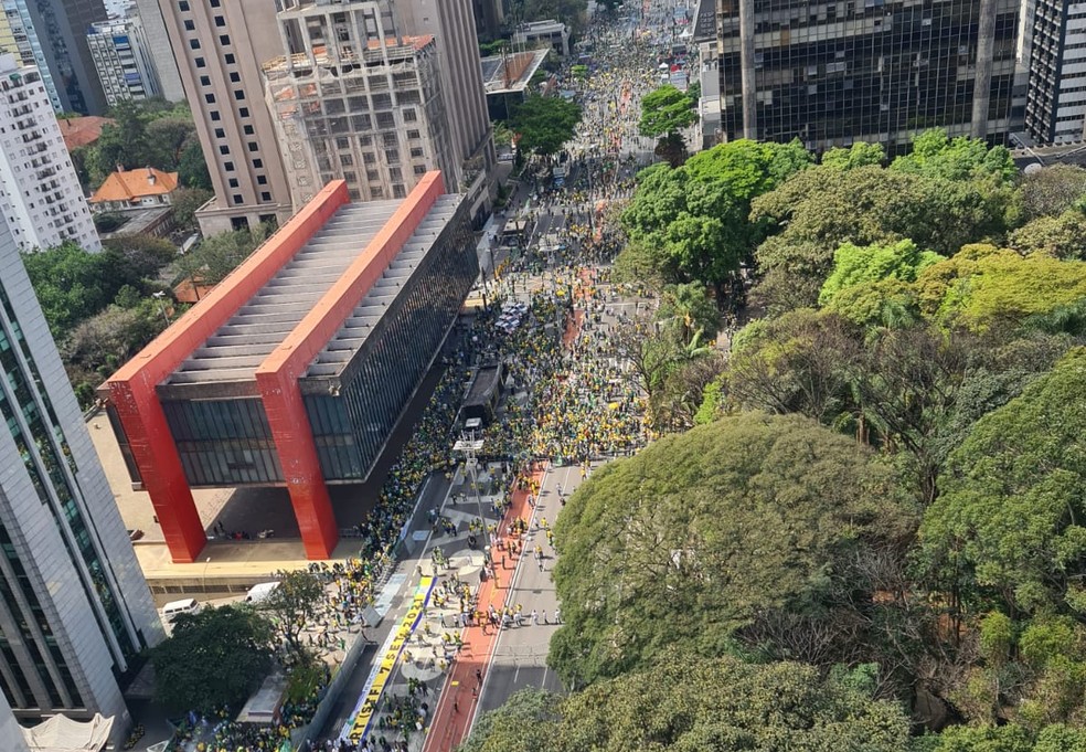 Avenida Paulista lotada - Foto: Reprodução/TV Globo