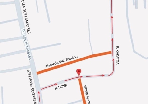 Manaus: Rua Nova, no Alvorada, Terá Sentido Único a Partir de Terça-feira para Reorganizar Tráfego