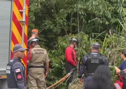 Motorista sofre mal súbito e caminhão cai em ribanceira na Zona Leste de Manaus