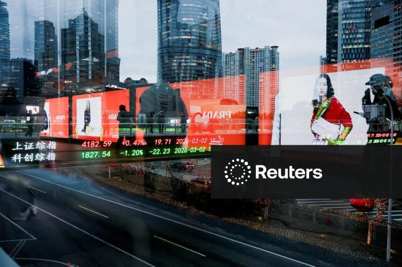 Ações de China e Hong Kong registram maior queda em um ano em meio à guerra no Oriente Médio