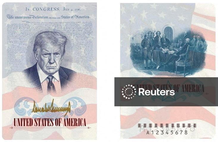 EUA produzirão passaportes com imagem de Trump