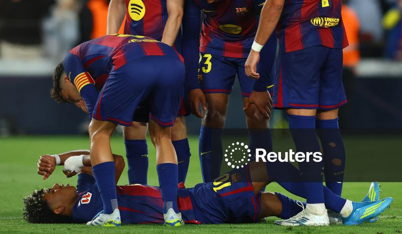 Yamal fica fora do resto da temporada por lesão na coxa, mas deve participar da Copa do Mundo