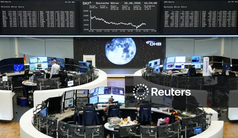 Ações europeias caem com liquidação no setor de tecnologia; Zalando registra queda