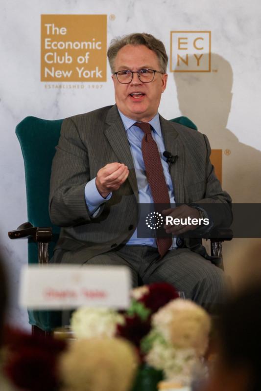 Presidente do Fed de NY diz à Fox Business estar mais otimista sobre inflação