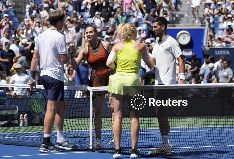 Djokovic e Sabalenka são eliminados do Aberto dos EUA nas duplas mistas