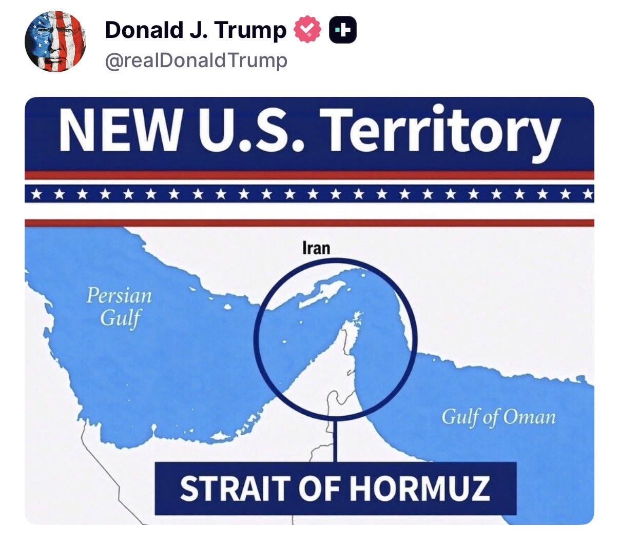 Trump chama estreito estratégico de novo território dos EUA