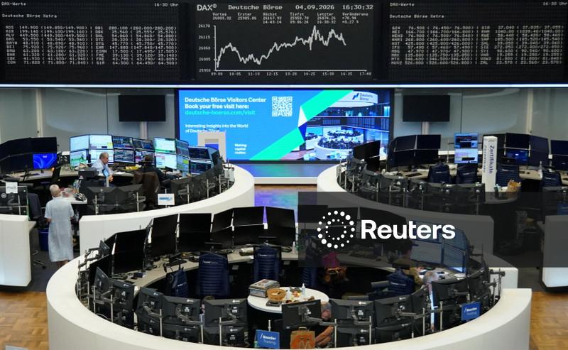 Ações europeias caem para mínimas em mais de um mês após petróleo Brent ultrapassar US$100