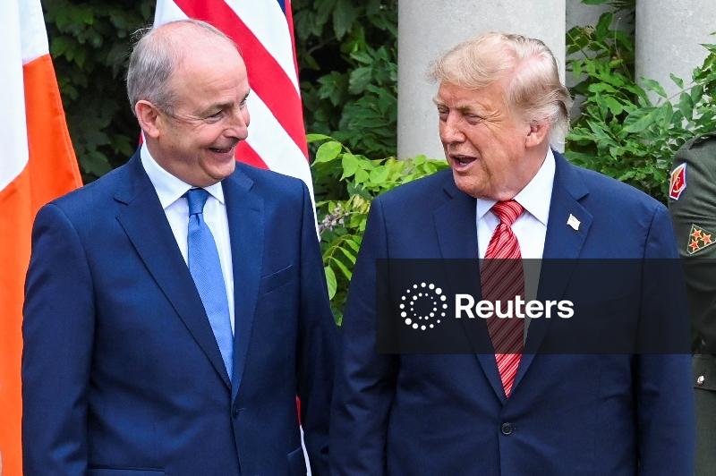 Trump reitera apoio à Irlanda unificada e diz que não falará sobre Escócia “por enquanto”