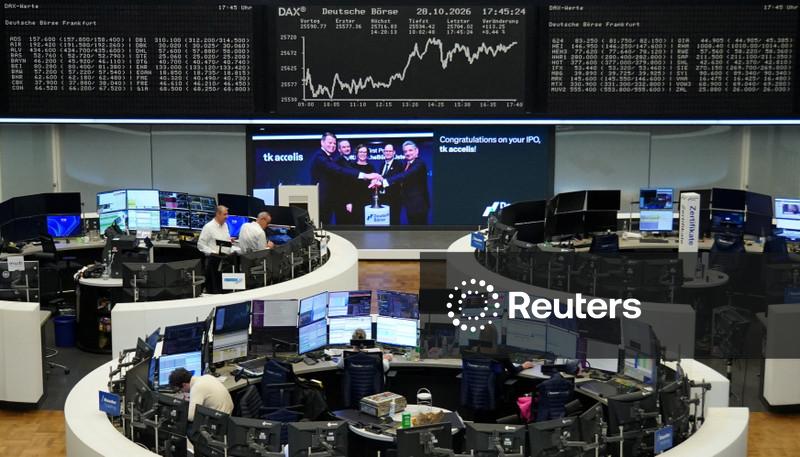 Ações europeias fecham em maior patamar em 7 semanas após BCE manter juros inalterados