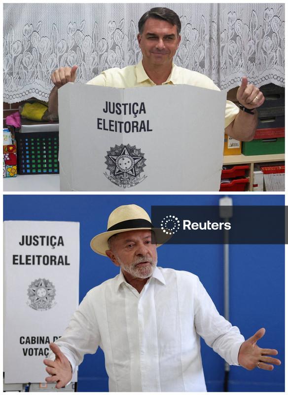 Com 21,96% das seções apuradas, Flávio lidera apuração com 51,07% dos votos, contra 40,82% de Lula, mostra TSE